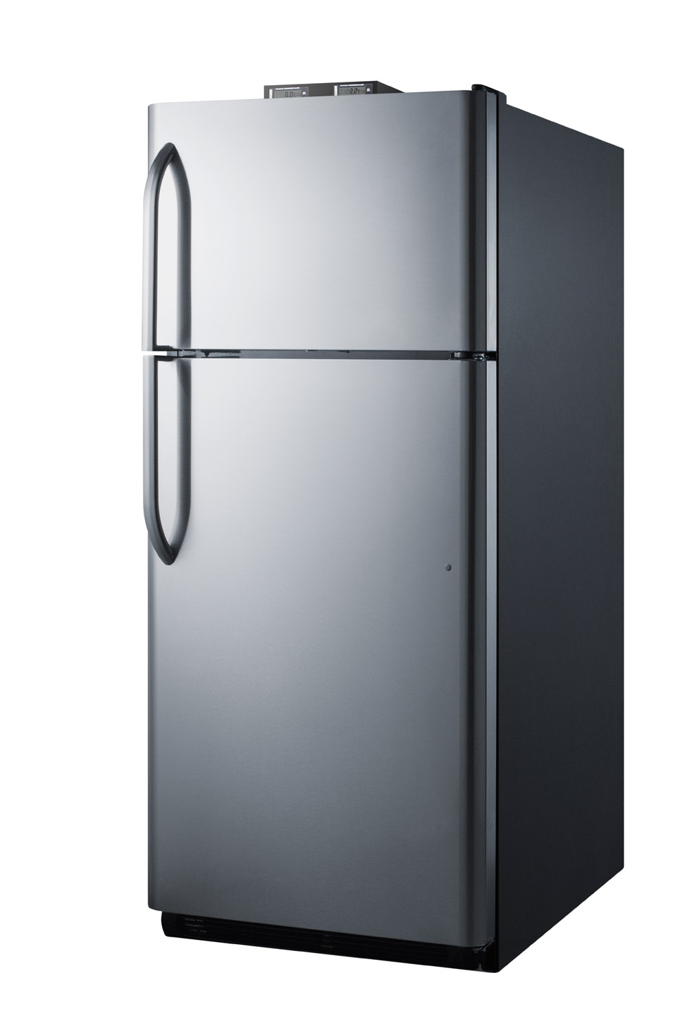 18 cu.ft. break room refrigerator-freezer with factory-installed NIST calibrated alarm/thermometers